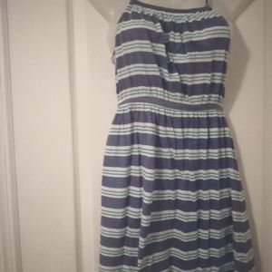 Girl dress size 16 color blue and white with some green brand pink angle